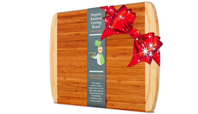 2. Greener Chef Bamboo Cutting Board & Wood Chopping Board,