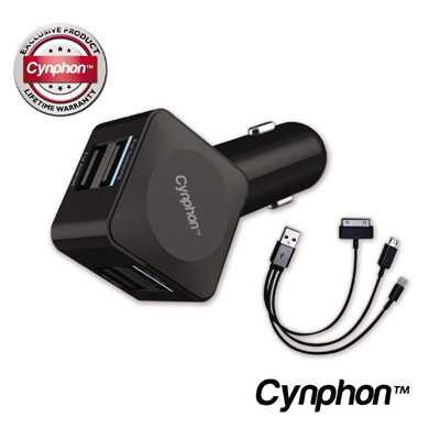 6. Cynphon JumpStart 4-Port Portable USB Car Charger for Cell Phone.