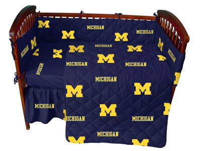 Michigan-5-Pc-Baby-Crib-Logo-Bedding-Set