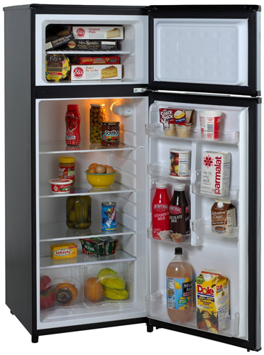 10. Avanti RA7316PST 2-Door Apartment Size Refrigerator