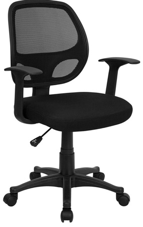 7. Flash Furniture Mid-Black Black Mesh Computer Chair