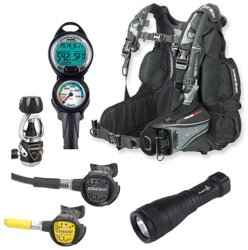 7. Cressi Air Travel BC Scuba Gear Dive Package Diving Equipment