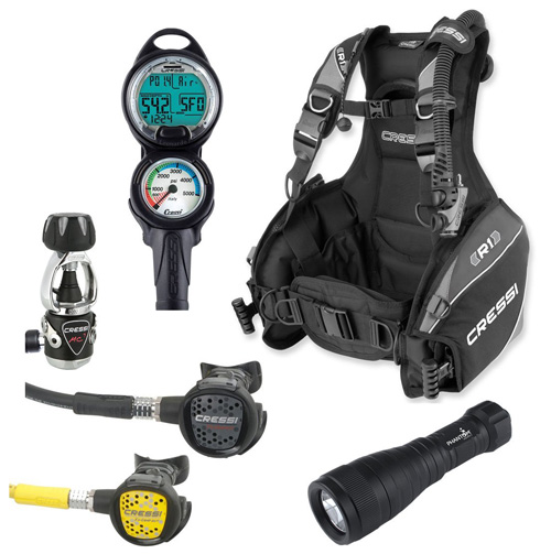 5. Cressi R1 BCD Scuba Gear Package