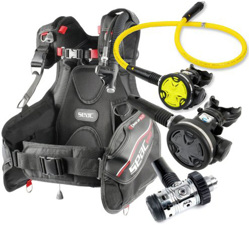 8. Seac Ego BCD Scuba Gear BC Regulator Package