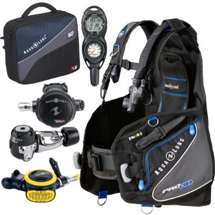 10. Aqua Lung Pro HD BCD Suunto Zoop Dive Computer Titan/ABS Regulator Set Reg Bag Scuba Diving Gear Package