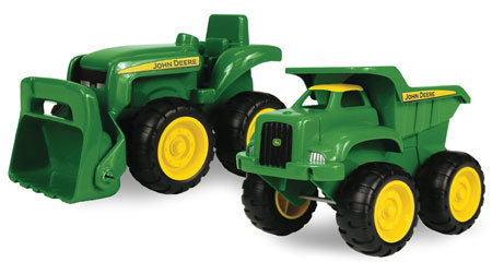 2. John Deere Sandbox vehicle 2pk, Truck and Tractor