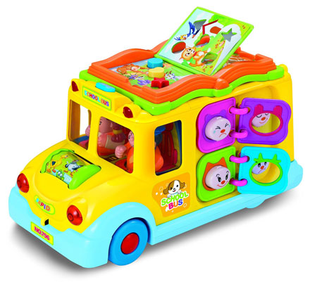 11. Interlectual School bus Activity Toy with Music, Sounds, and Lights For Toddlers