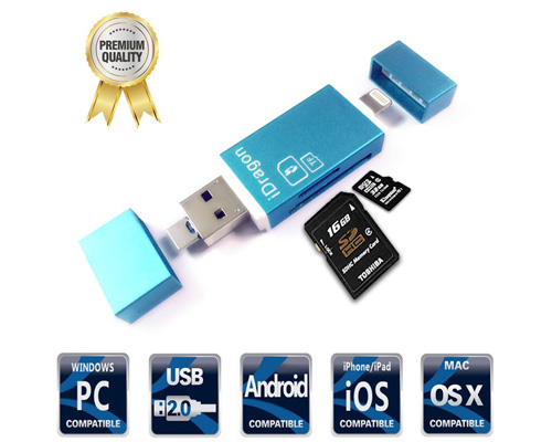 3. IMEEK SD TF Card Reader ideal for Apple devices