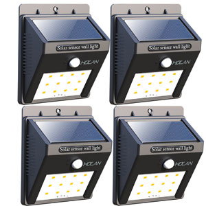3. 12 LED Solar Lights, Holan Waterproof Solar 