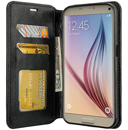 #3. Galaxy S7 Case, Samsung Galaxy S7 Wallet Case, Black