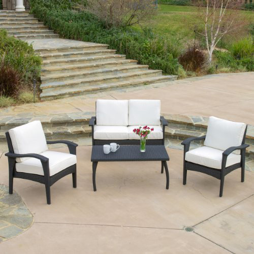 5. Voyage Outdoor Black 4pc Sofa Set