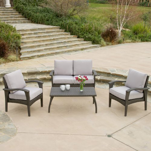 10. Voyage Outdoor 4pc Grey Sofa Set