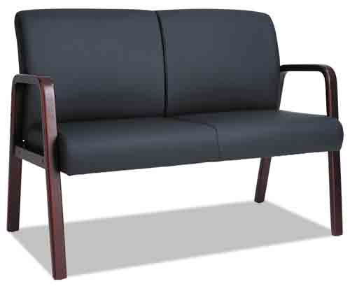 6. Alera RL LOVESEAT Reception Lounge Series Wood Loveseat