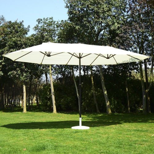 3. Outsunny 15' Outdoor Patio Market Double-Sided Umbrella