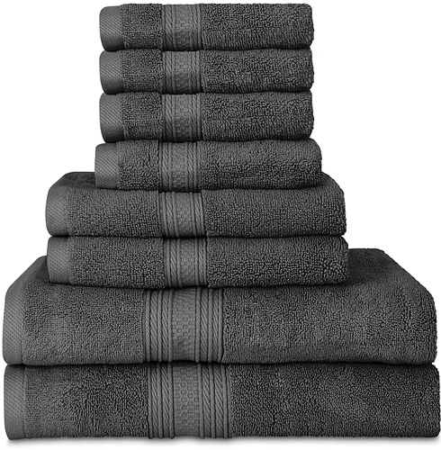 8.Utopia Towels Premium 700 GSM 8 Piece Towel Set