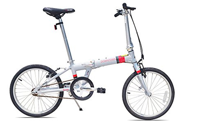 5. Allen sports downtown aluminum 1 speed folding bicycle.